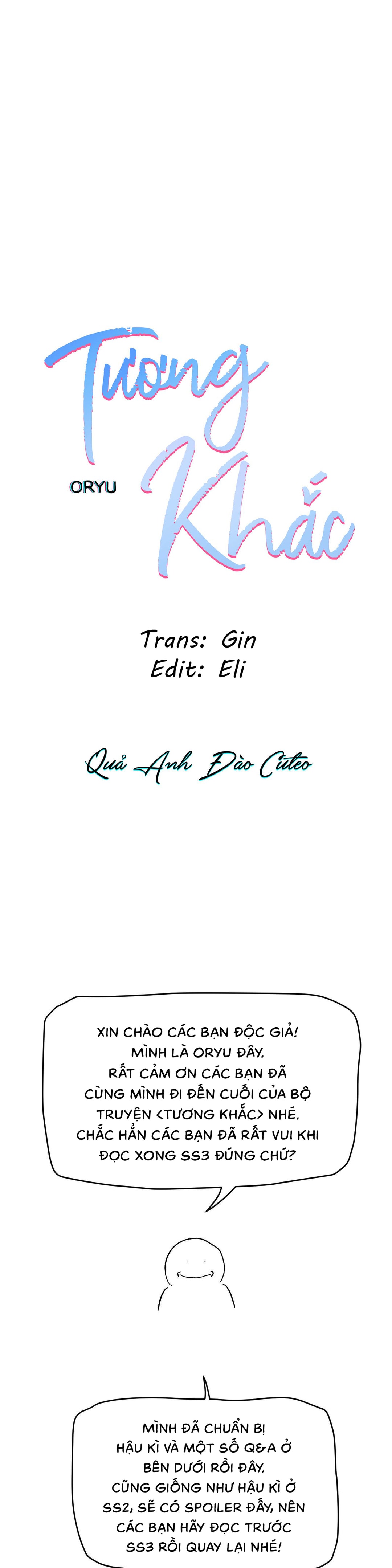 Tương Khắc - Chap HẬU KỲ