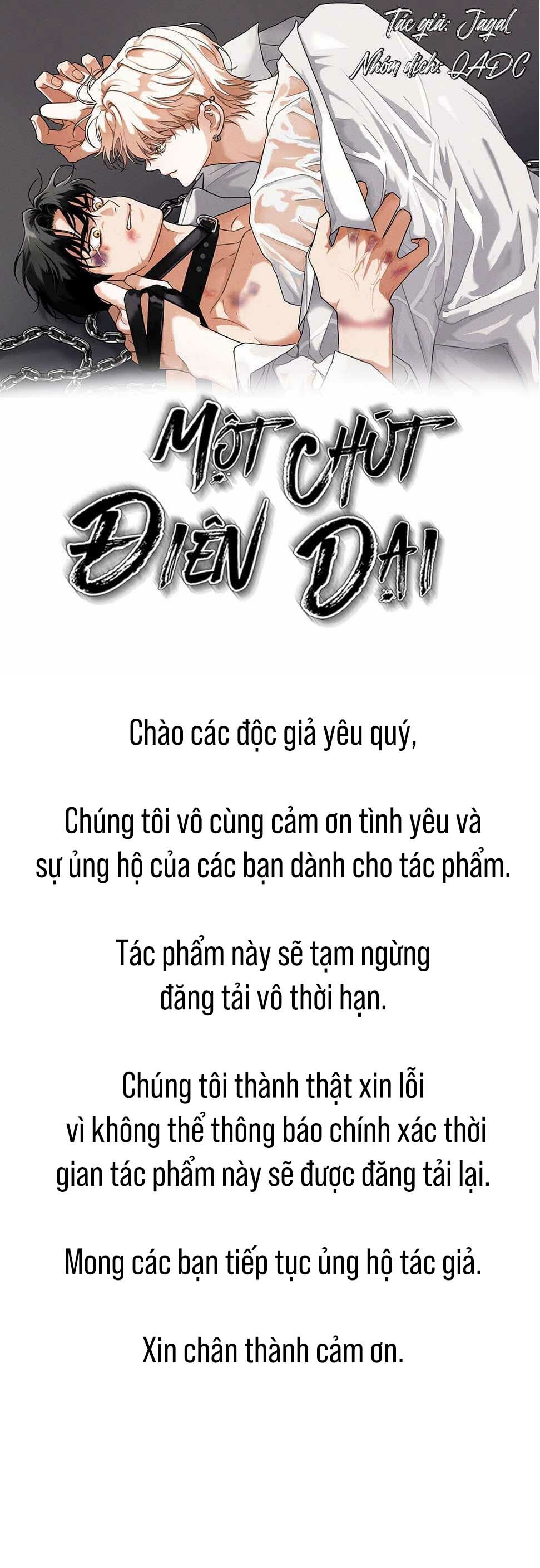 Một Chút Điên Dại - Chap THÔNG BÁO NGHỈ